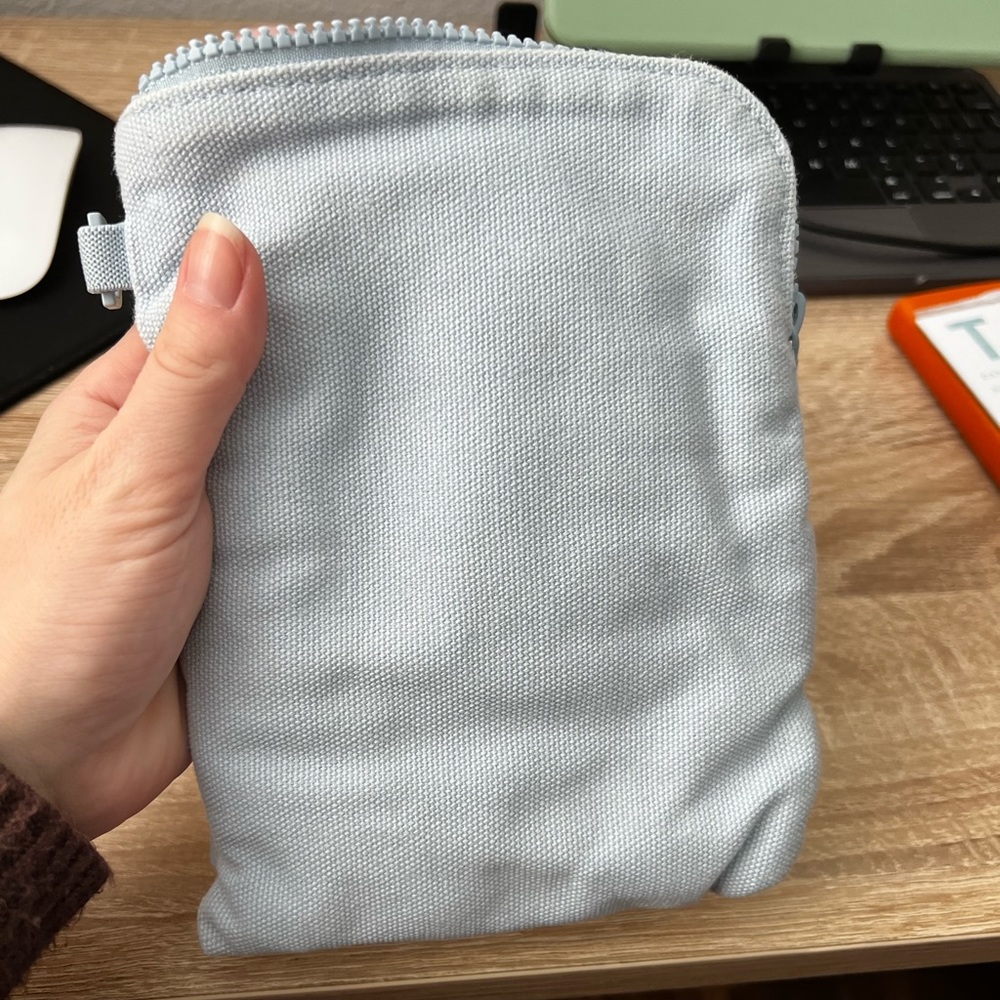 Dagne Dover Skye Essentials Pouch in Skyway, Organic Cotton small bag insert